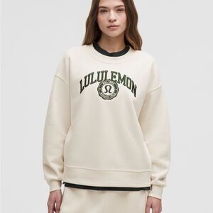 Lululemon Perfectly Oversized Crew Graphic - Butter Yellow - Size M - Like New